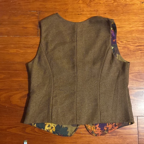 SALE Tweed vest floral lining 14 Coldwater Creek NWOT - Picture 11 of 15